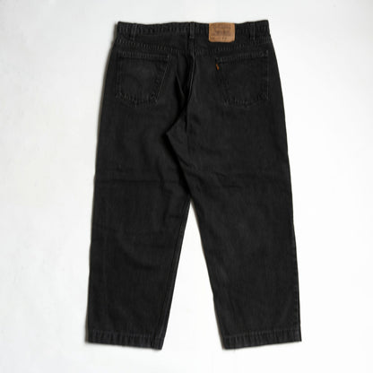 LEVI'S 550 Garment Dyed Baggy Black Denim Pants Size 40×30