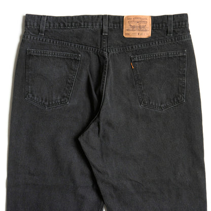 LEVI'S 550 Garment Dyed Baggy Black Denim Pants Size 40×30