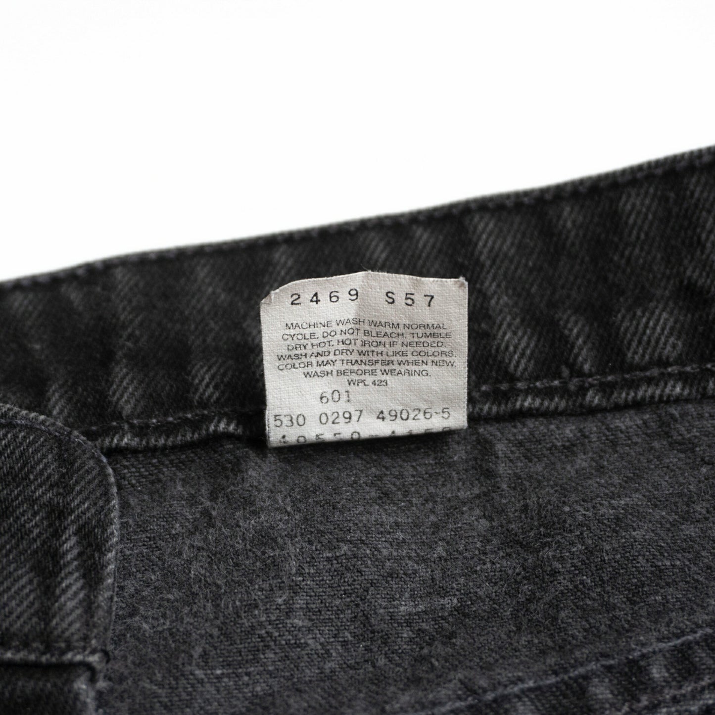LEVI'S 550 Garment Dyed Baggy Black Denim Pants Size 40×30