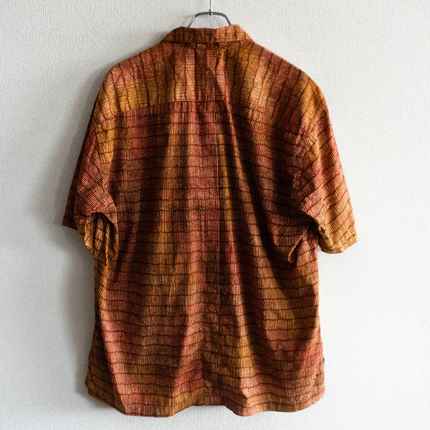 ISSEY MIYAKE MEN 90s Printed Front Pleat Open Collar Size M