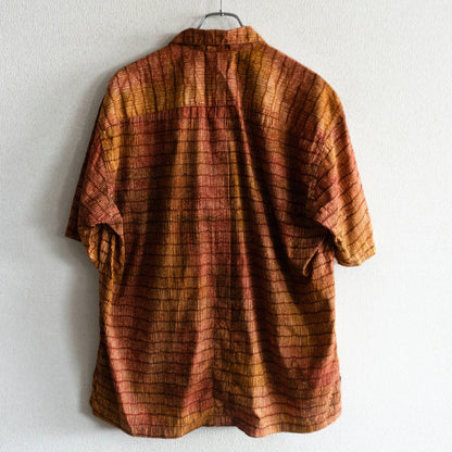 ISSEY MIYAKE MEN 90s Printed Front Pleat Open Collar Size M