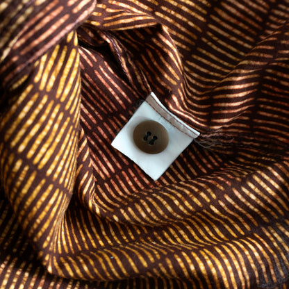 ISSEY MIYAKE MEN 90s Printed Front Pleat Open Collar Size M
