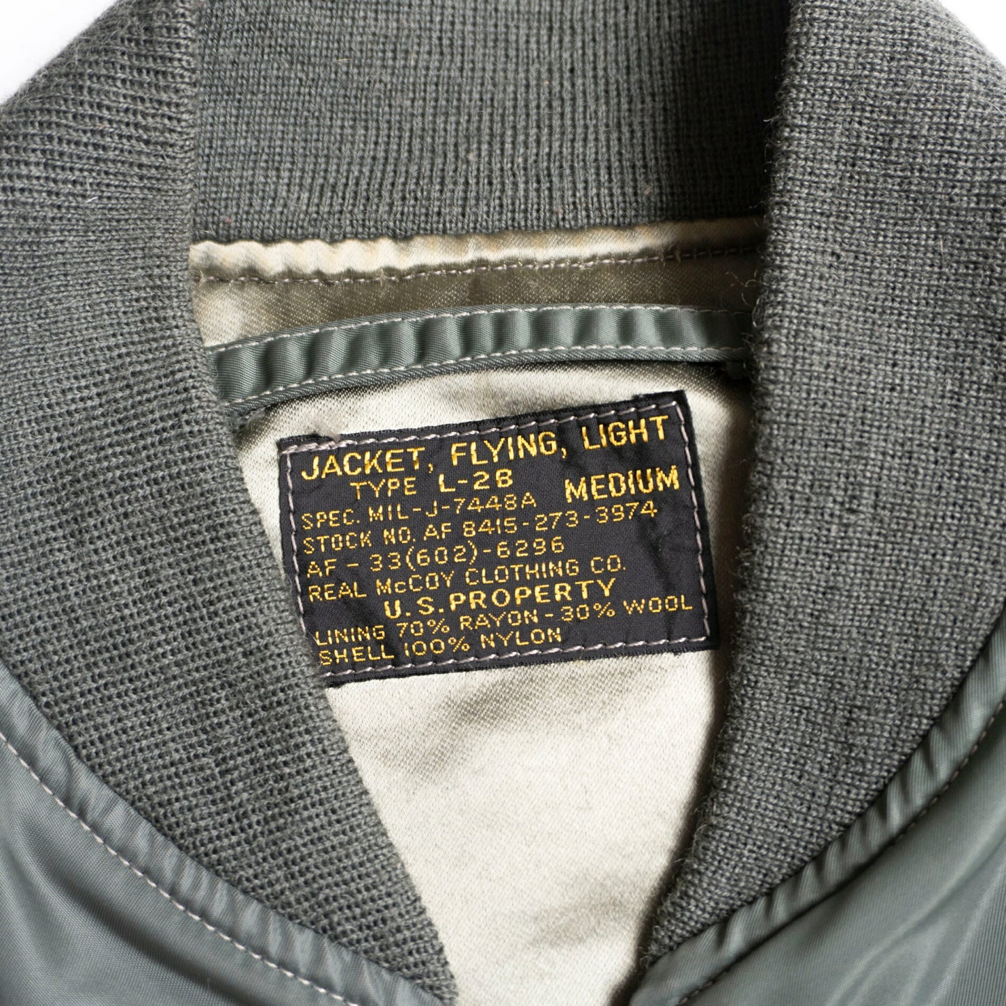 THE REAL MCCOY'S USAF L-2B Flight Jacket Size M