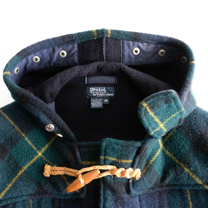 POLO RALPH LAUREN Plaid Duffle Coat Made in USA Size M