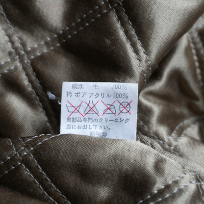 VAN JAC G-1 Flight Leather Boa Jacket Black Size M