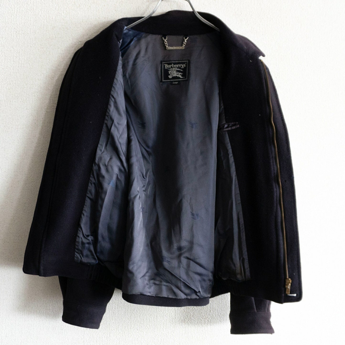 BURBERRYS Wool Swing Jacket Navy Size L