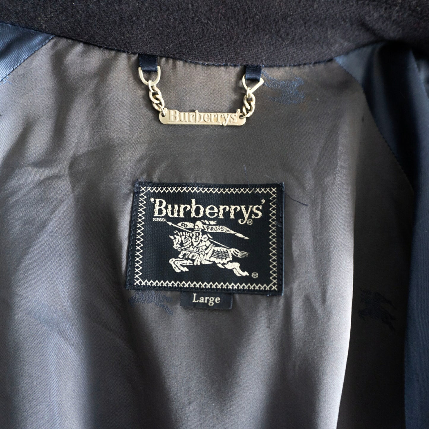 BURBERRYS Wool Swing Jacket Navy Size L