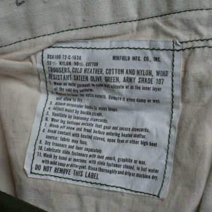 US ARMY 70s M-65 Field Cargo Pants 1972 Size SMALL-REGULAR
