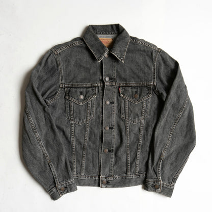 LEVI'S 90s 70505-0257 Pre-dyed Black Denim Jacket Size 38
