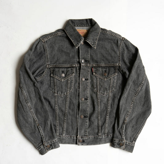 LEVI'S 90s 70505-0257 Pre-dyed Black Denim Jacket Size 38