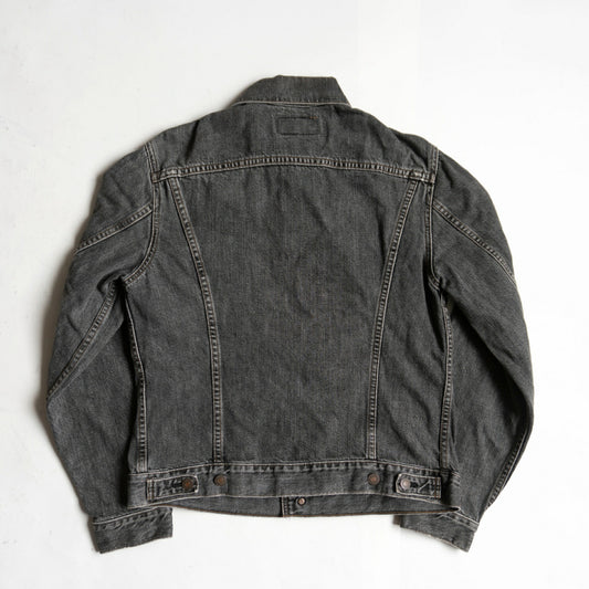 LEVI'S 90s 70505-0257 Pre-dyed Black Denim Jacket Size 38