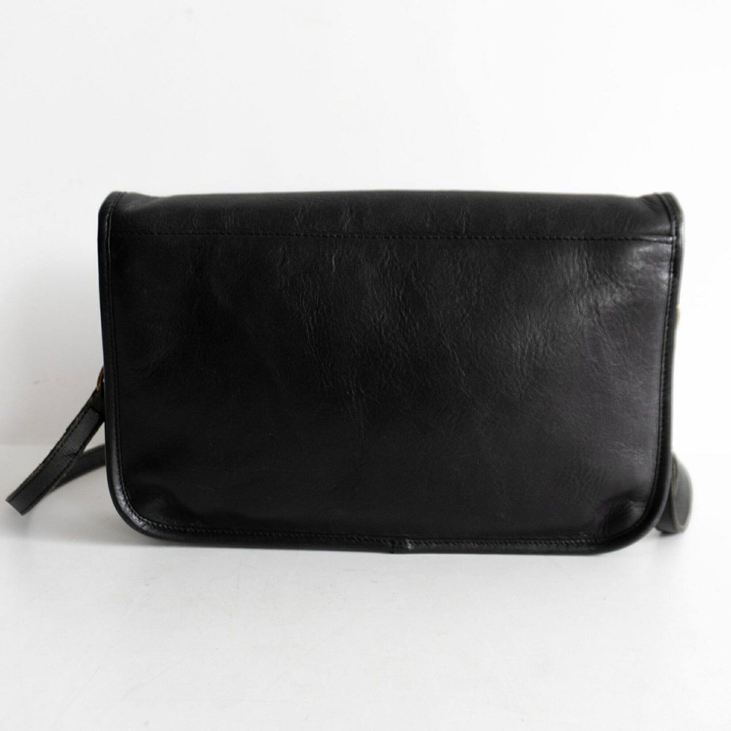 OLD COACH Leather Turn-Lock Shoulder Bag Black Size ONE SIZE