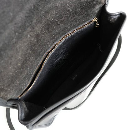 OLD COACH Leather Turn-Lock Shoulder Bag Black Size ONE SIZE