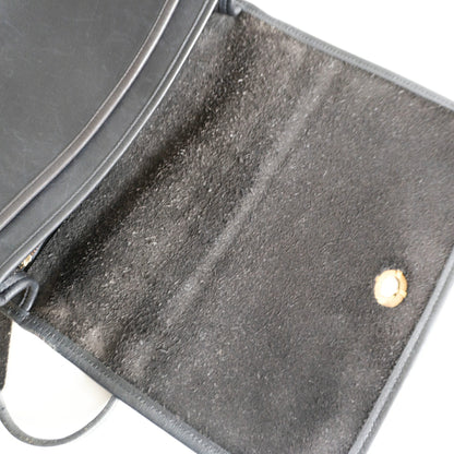 OLD COACH Leather Turn-Lock Shoulder Bag Black Size ONE SIZE