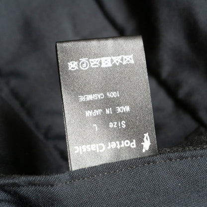 PORTER CLASSIC Baby Cashmere Tailored Pants Black Size 34