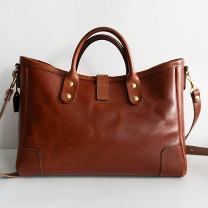 HERZ T-146 2-Way Horizontal Leather Tote Bag Size ONE SIZE