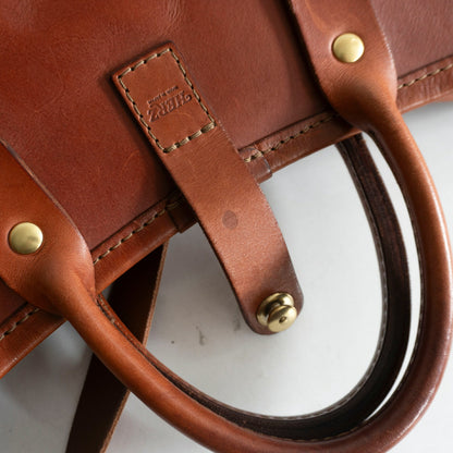 HERZ T-146 2-Way Horizontal Leather Tote Bag Size ONE SIZE