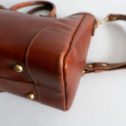 HERZ T-146 2-Way Horizontal Leather Tote Bag Size ONE SIZE