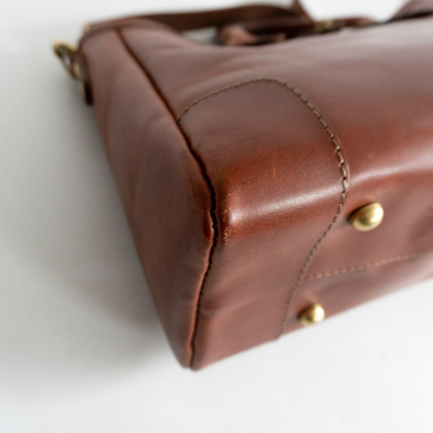 HERZ T-146 2-Way Horizontal Leather Tote Bag Size ONE SIZE