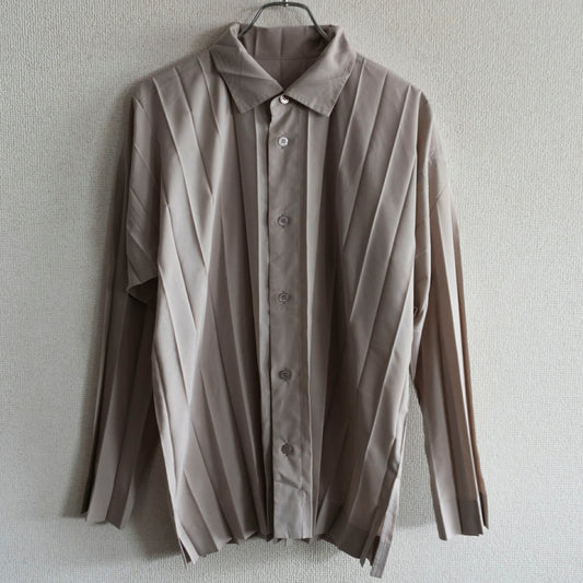 HOMME PLISSE ISSEY MIYAKE EDDE Pleated Shirt Size L