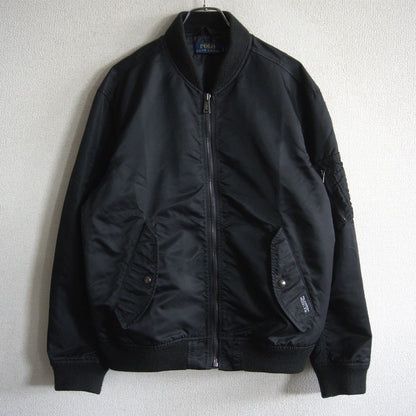 POLO RALPH LAUREN MA-1 Military Flight Jacket Black Size L