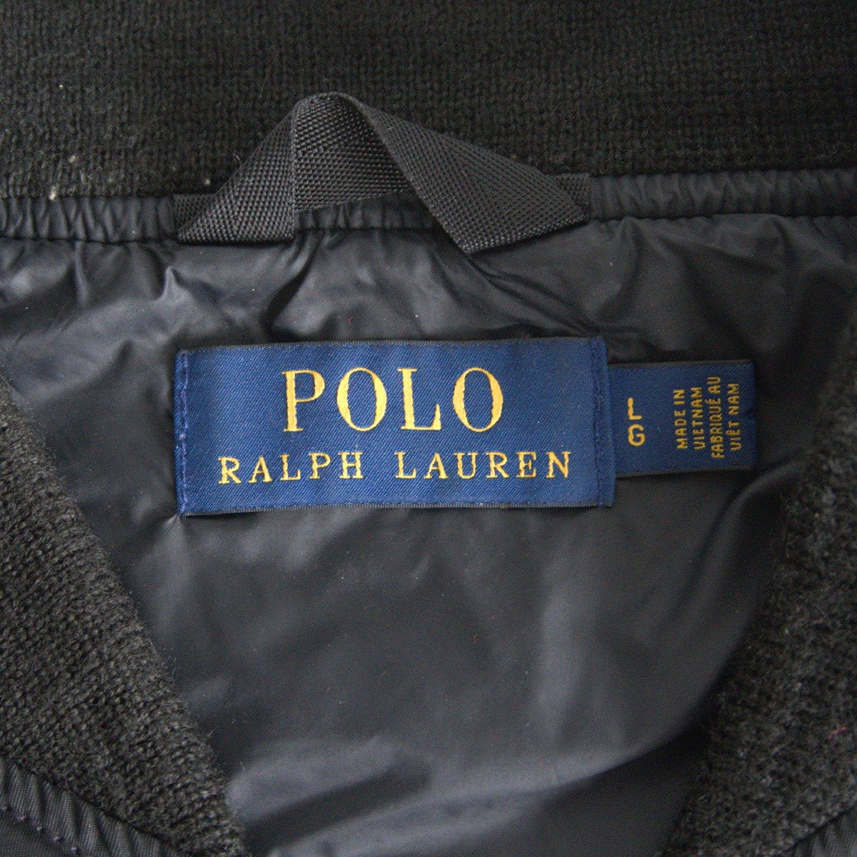 POLO RALPH LAUREN MA-1 Military Flight Jacket Black Size L