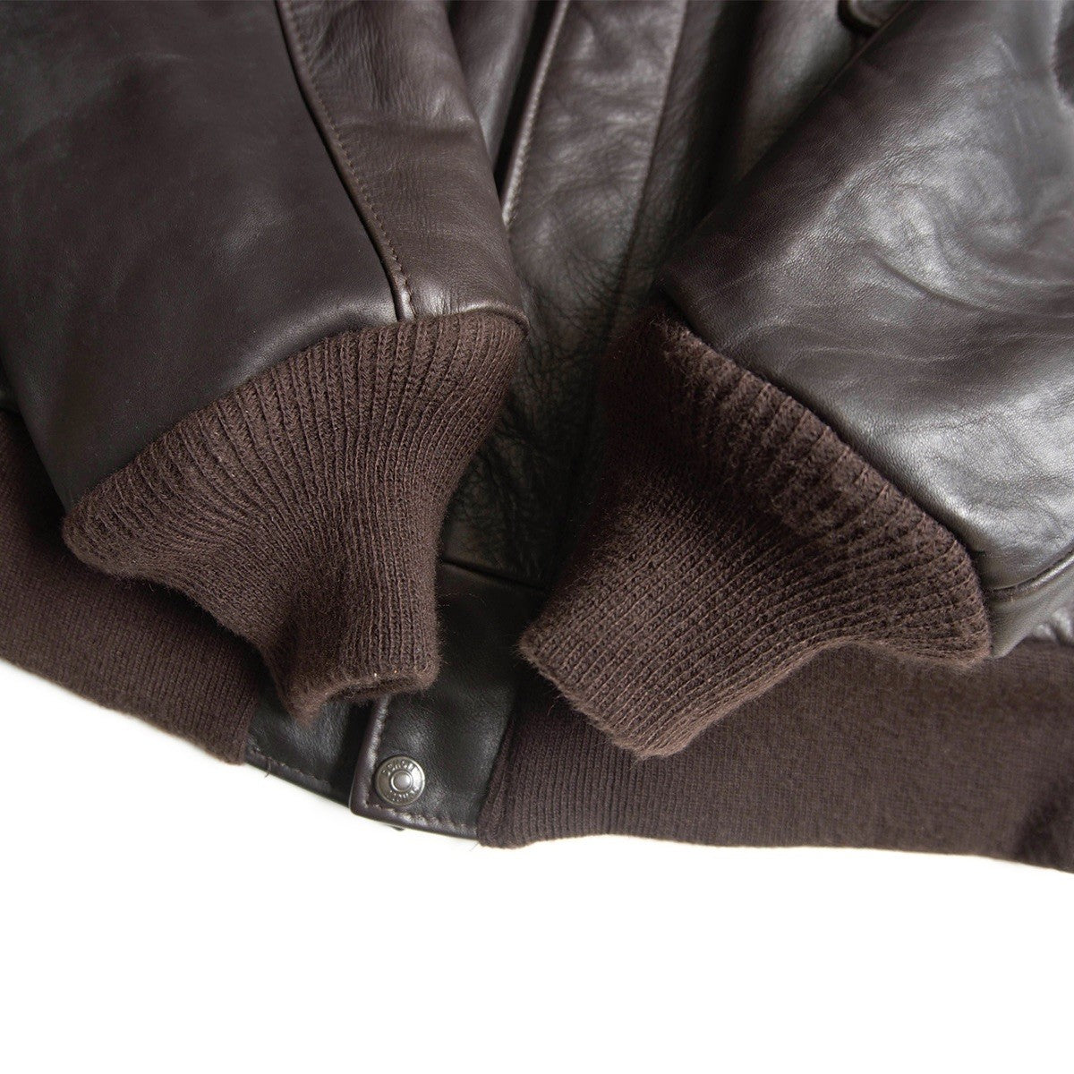 SCHOTT 184SM G-1 Shearling Collar Leather Jacket Made Size S