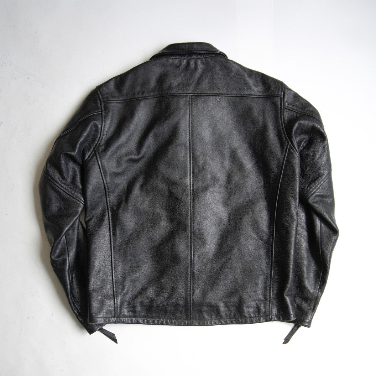 KADOYA Cowhide Leather Single Riders Jacket Black Size LL