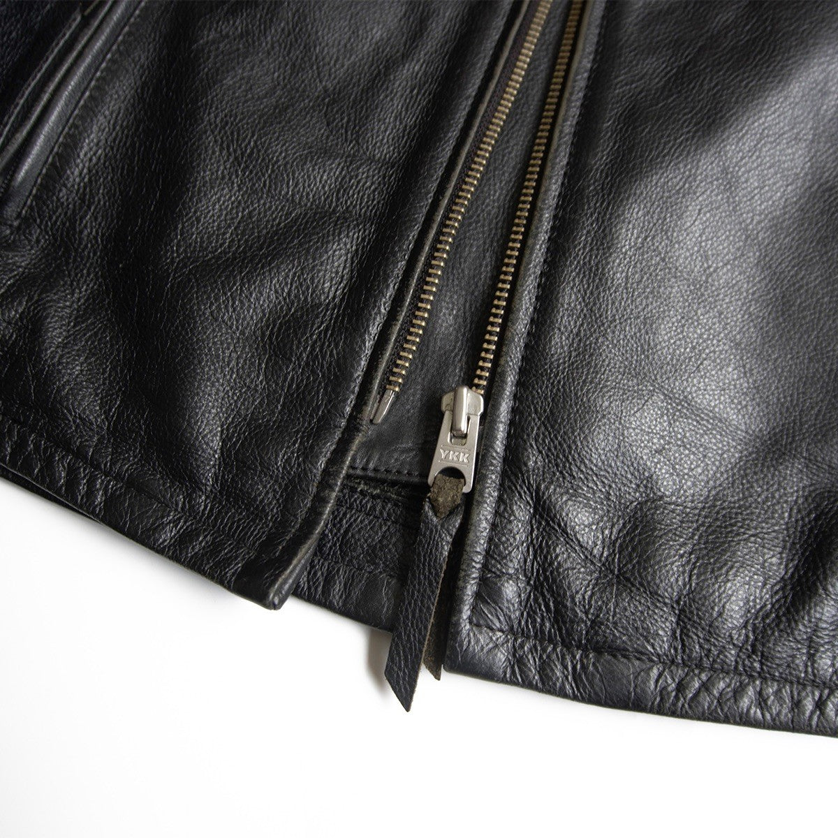 KADOYA Cowhide Leather Single Riders Jacket Black Size LL