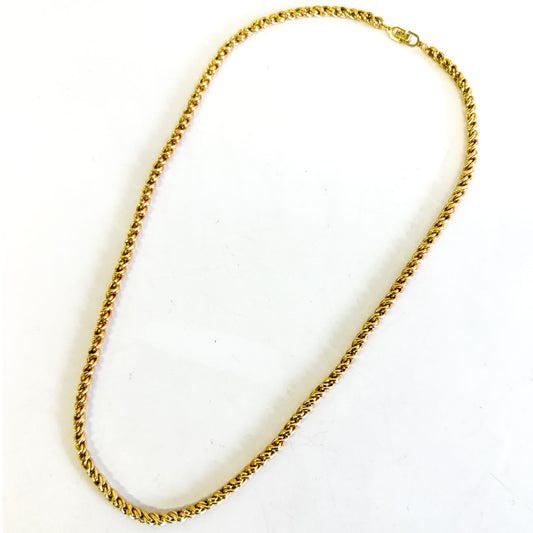 Christian Dior Old Twist Rope Chain Necklace