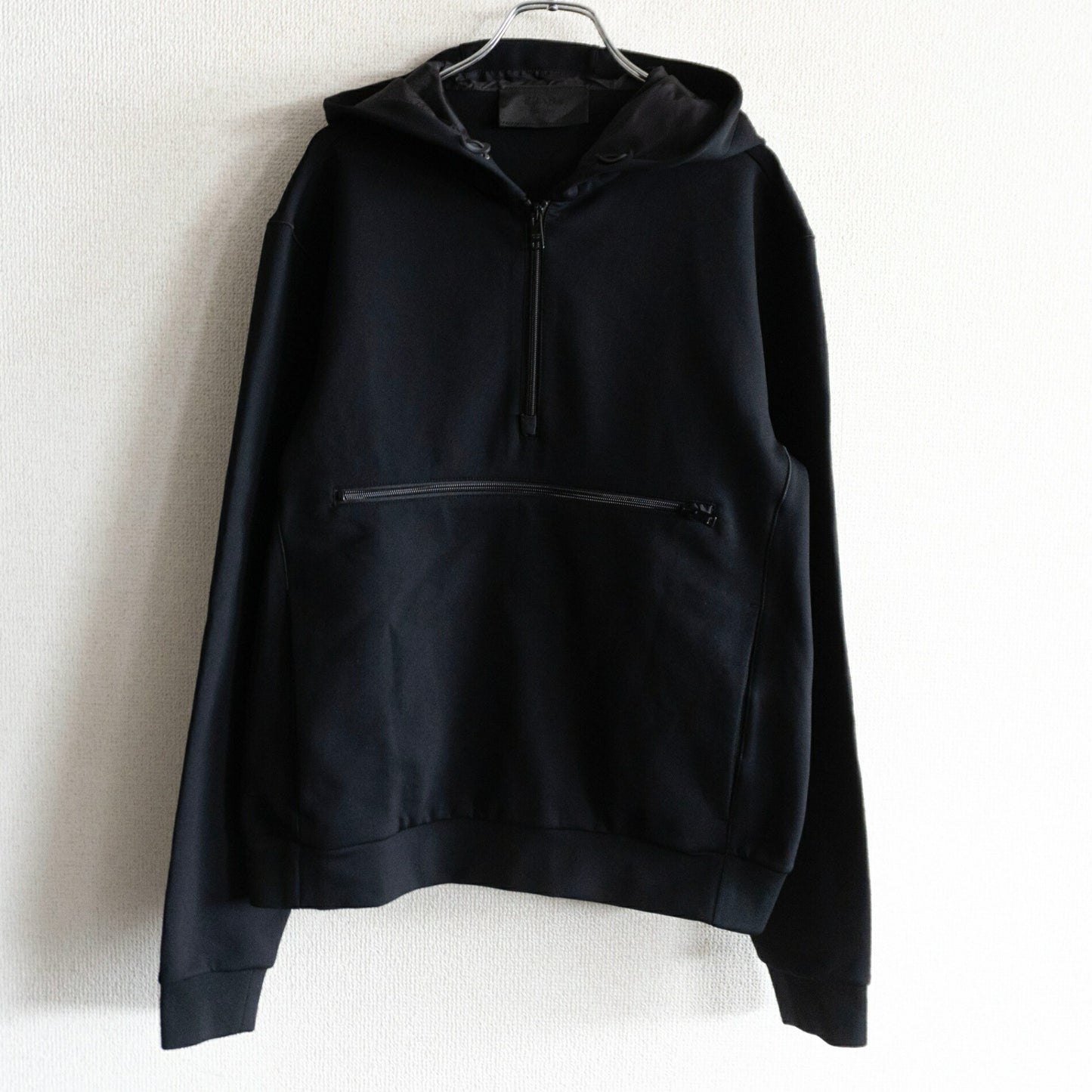 PRADA Half-Zip Stretch Anorak Parka Black Size L