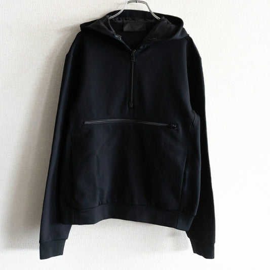 PRADA Half-Zip Stretch Anorak Parka Black Size L