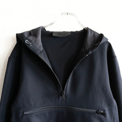PRADA Half-Zip Stretch Anorak Parka Black Size L