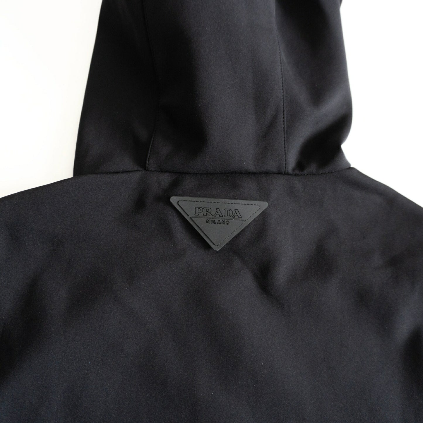 PRADA Half-Zip Stretch Anorak Parka Black Size L