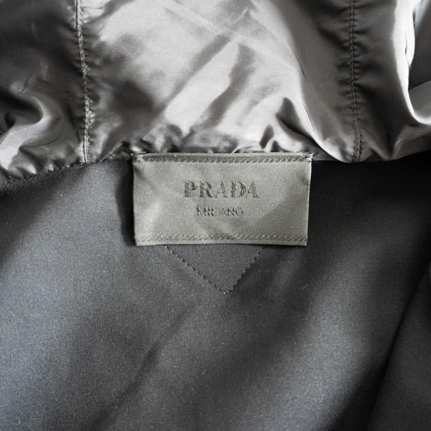 PRADA Half-Zip Stretch Anorak Parka Black Size L