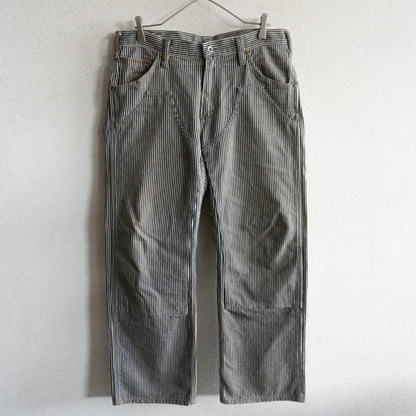 IRON HEART Hickory Stripe Double Knee Logger Jeans Size 34