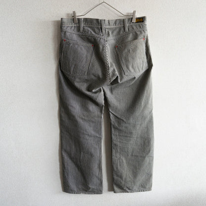 IRON HEART Hickory Stripe Double Knee Logger Jeans Size 34