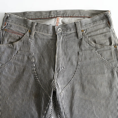 IRON HEART Hickory Stripe Double Knee Logger Jeans Size 34
