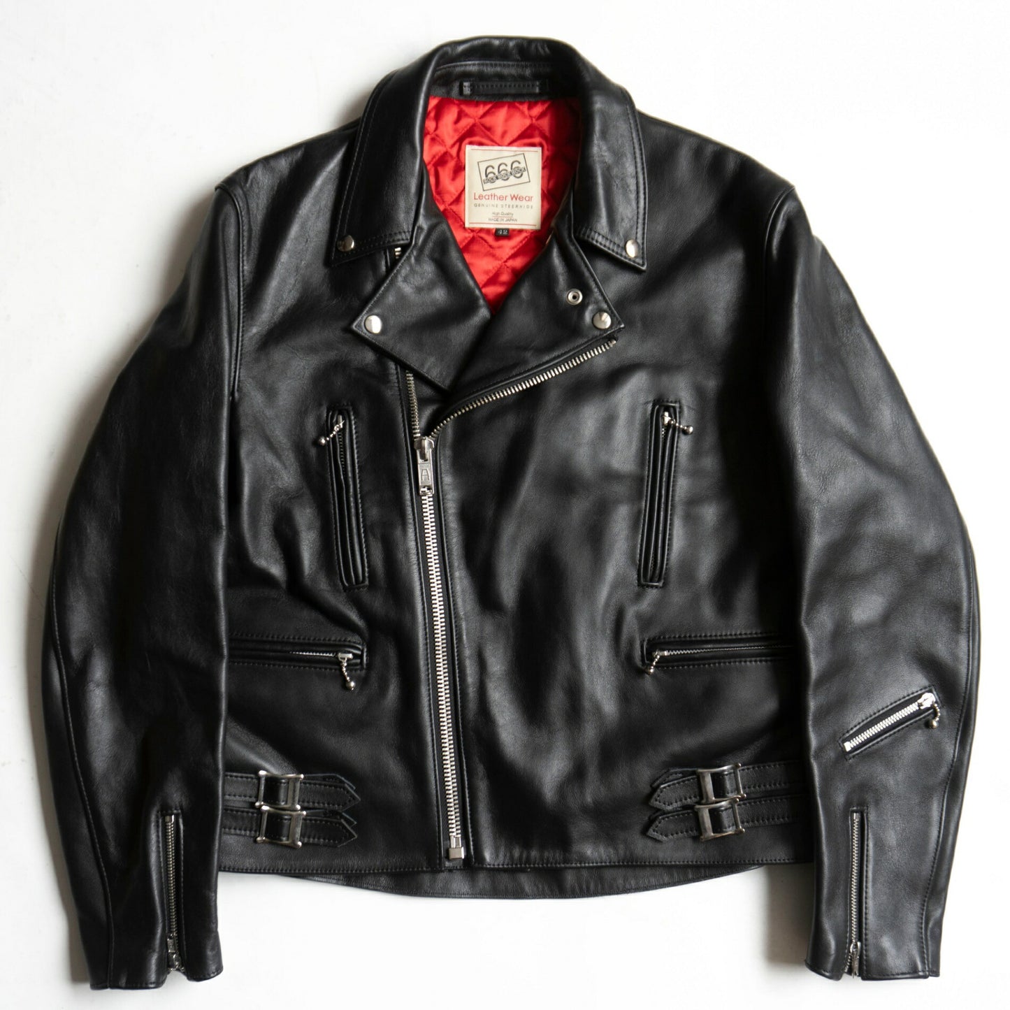 666 Triple Six Steerhide Double Rider Jacket Size XS