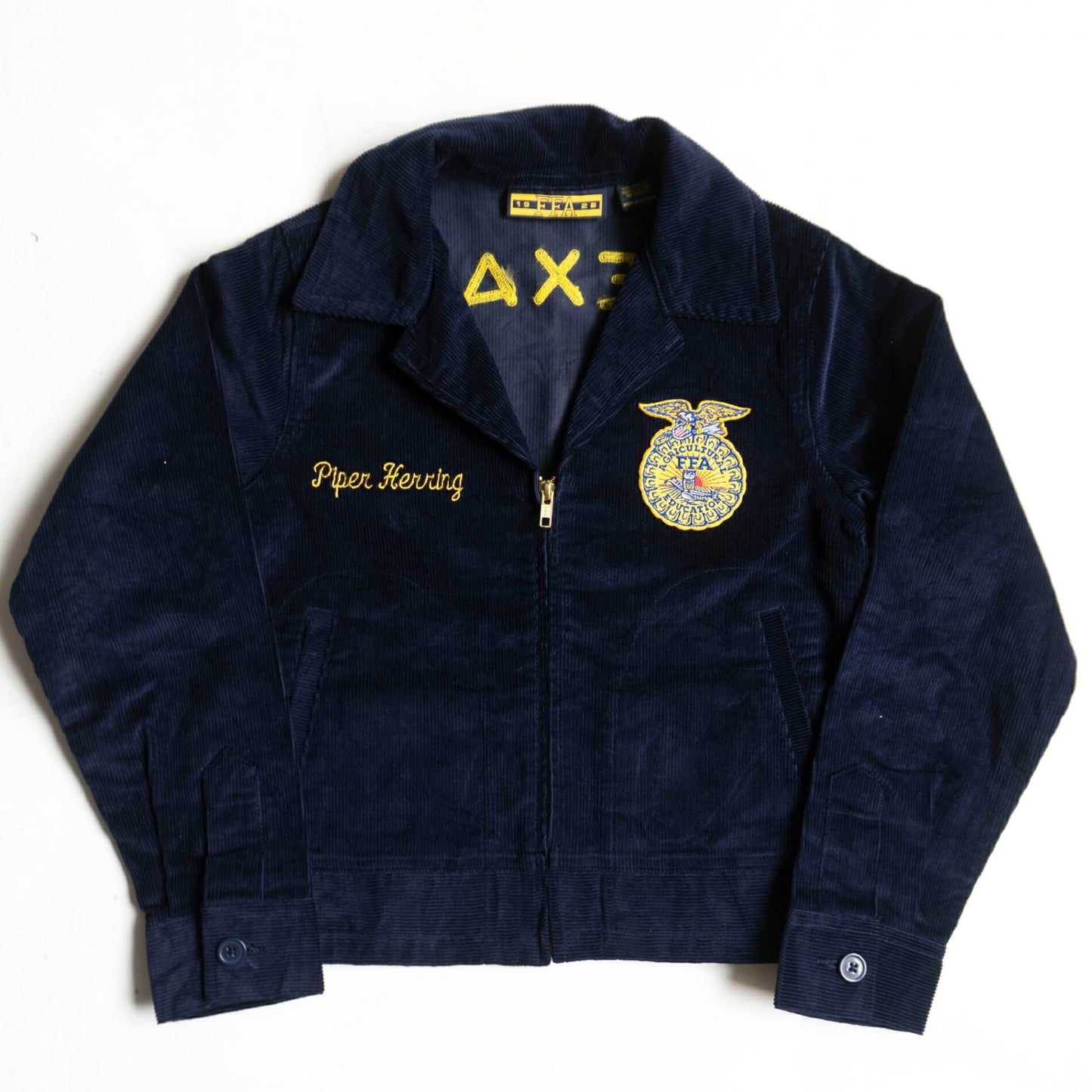 FFA Texas Corduroy Embroidered Farmers Work Jacket Size 32