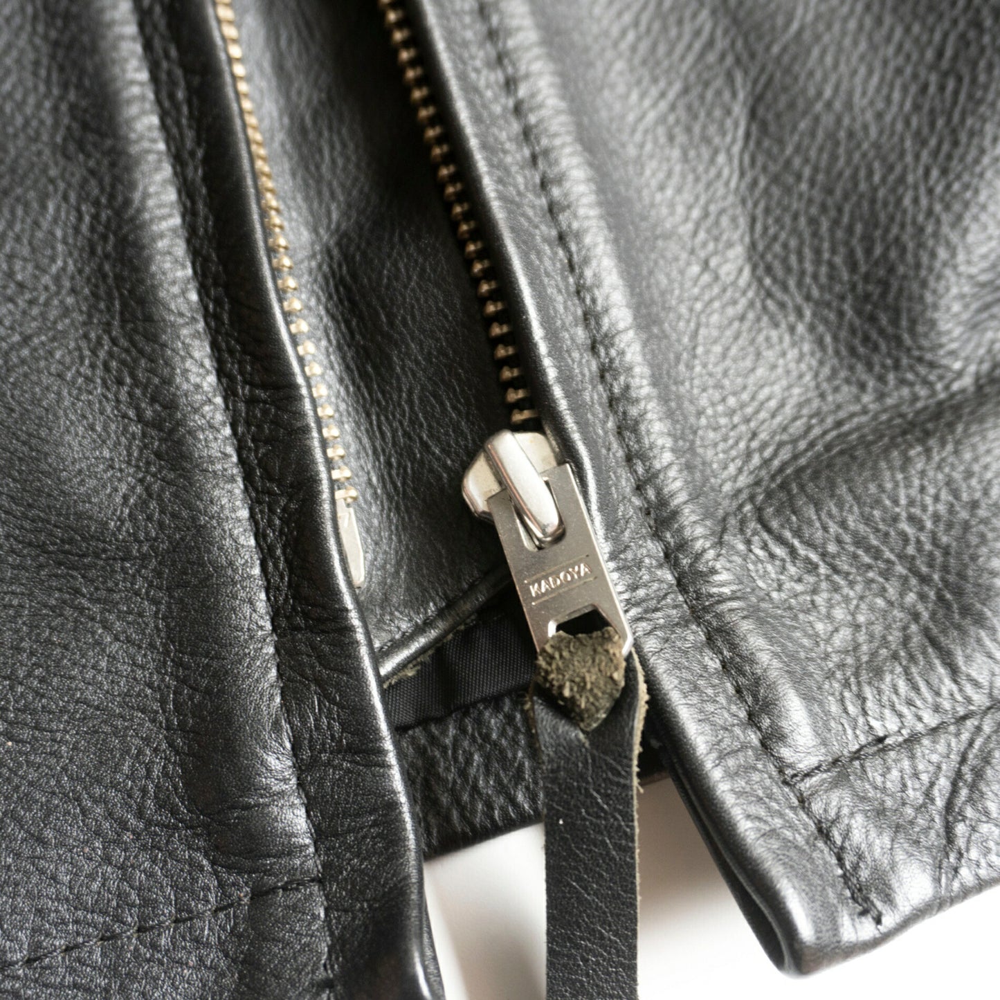 KADOYA Cowhide Leather Single Rider Jacket Black Size 4L