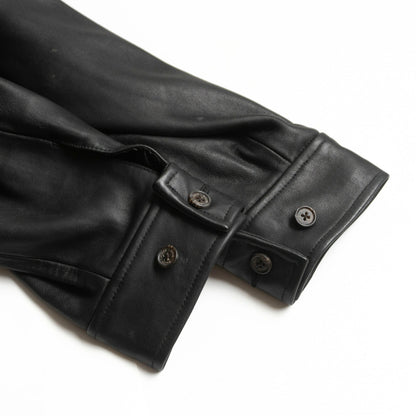 POLO RALPH LAUREN Lamb Leather Swing Top Jacket Black Size L