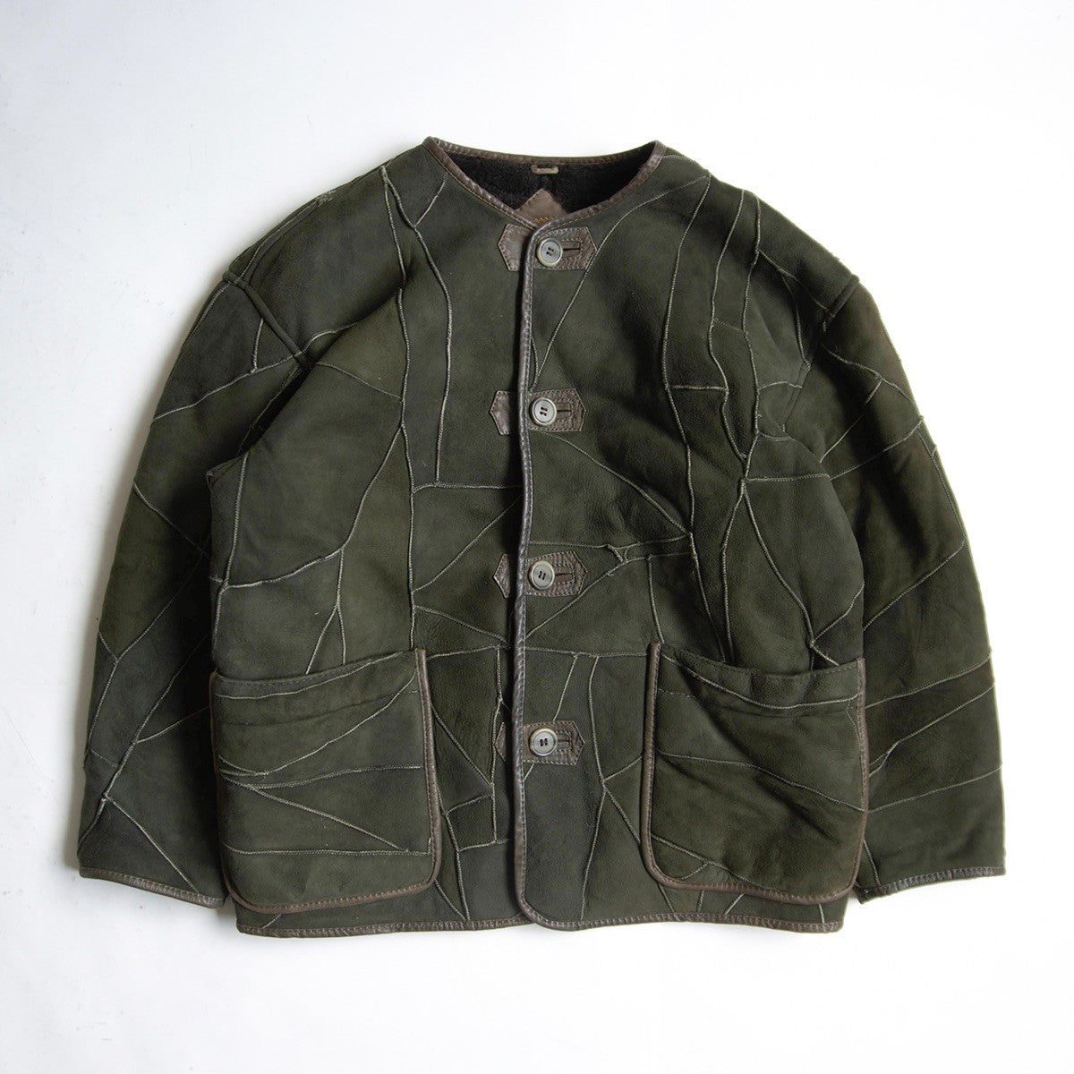 HAI SPORTING GEAR No Collar Boa Leather Jacket Size M