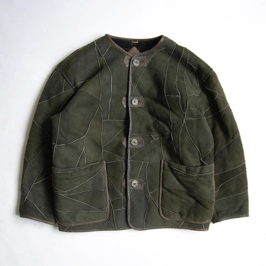 HAI SPORTING GEAR No Collar Boa Leather Jacket Size M