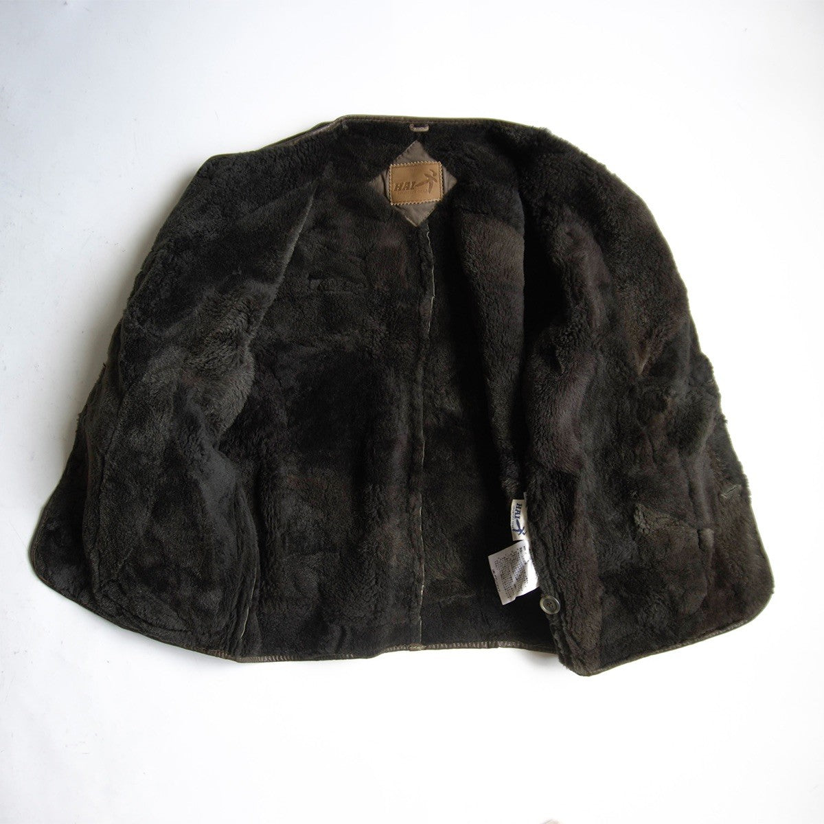 HAI SPORTING GEAR No Collar Boa Leather Jacket Size M