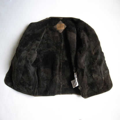 HAI SPORTING GEAR No Collar Boa Leather Jacket Size M