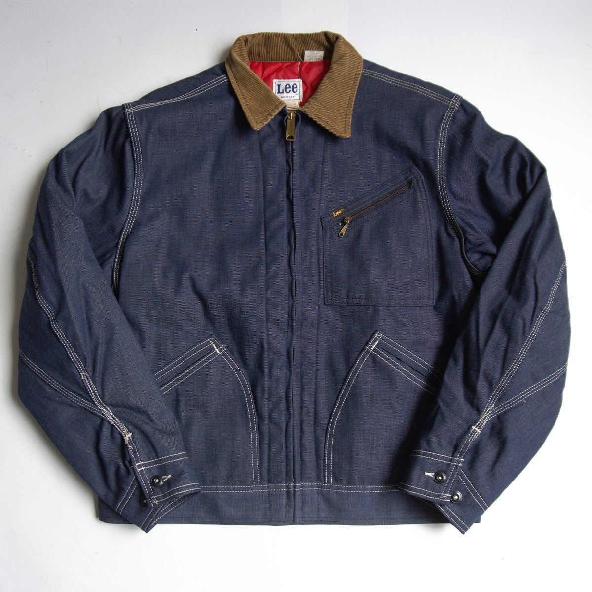 LEE 70s 191LB Indigo Denim Jacket Talon Zipper Size L