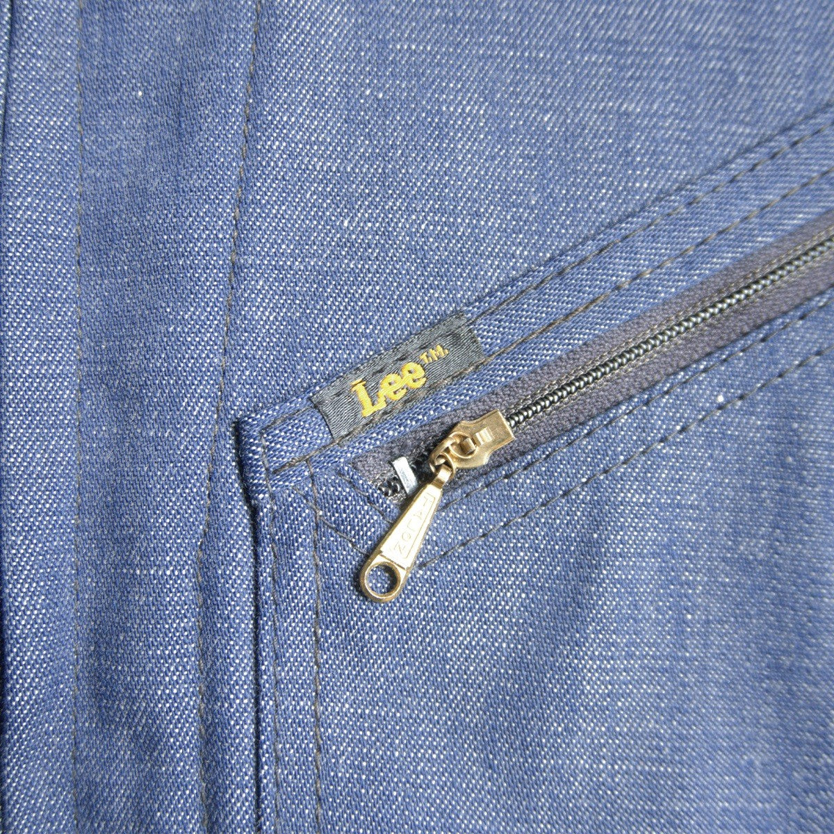 LEE 70s 191LB Indigo Denim Jacket Talon Zipper Size L