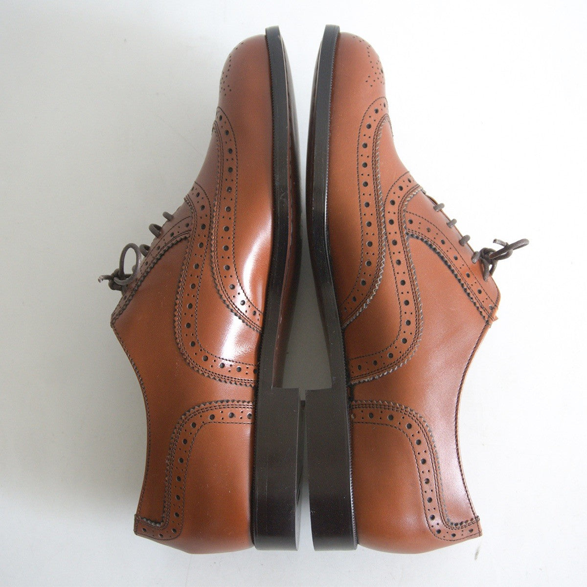 REGAL Wingtip Leather Shoes Brown Size 25.5EE