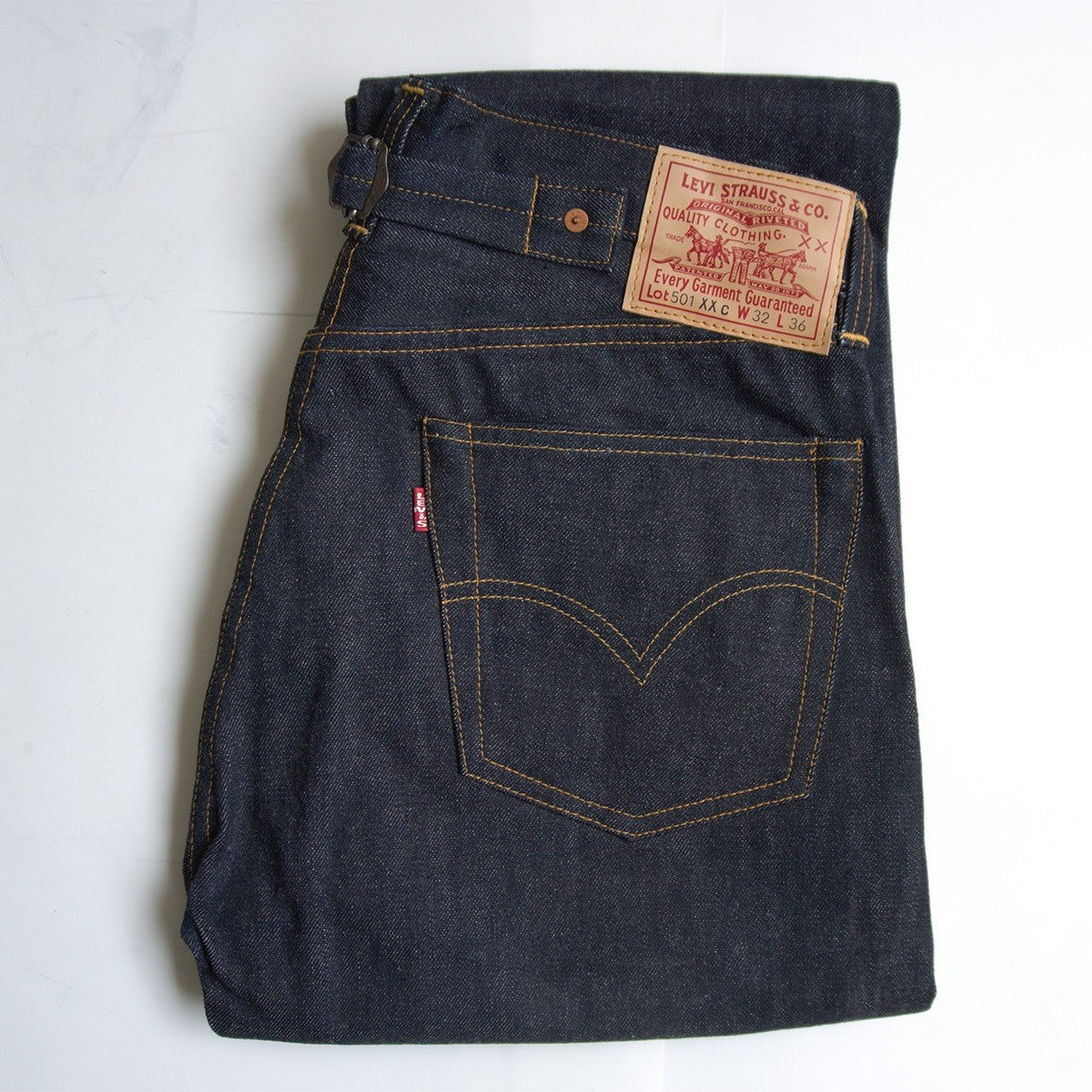 Dead stock LEVI'S 501XXC Big E Raw Denim Pants Size 32×36